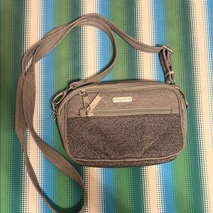 Baggallini Gray Textured Crossbody Bag